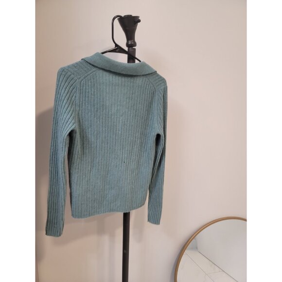 Veronica Beard Cashmere Cardigan Sweater Size M Green - Picture 4 of 5